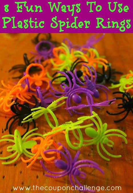 plastic halloween spider rings
