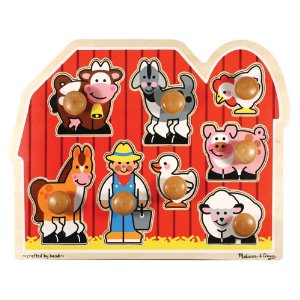 Melissa & Doug Jumbo Knob Wooden Farm Puzzle