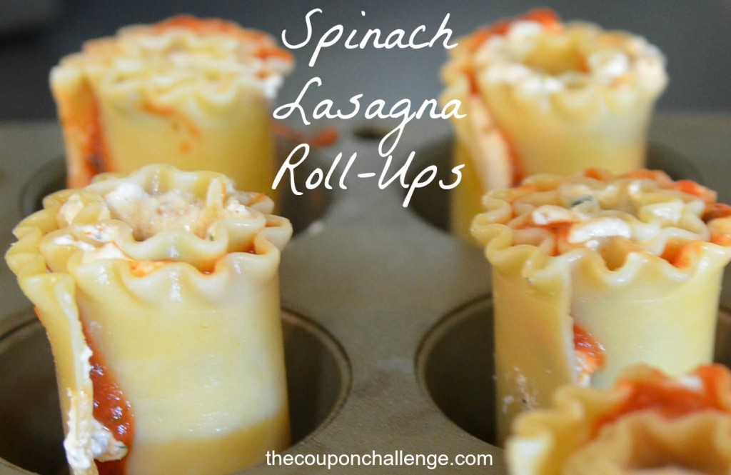 Spinach Lasagna Roll Up