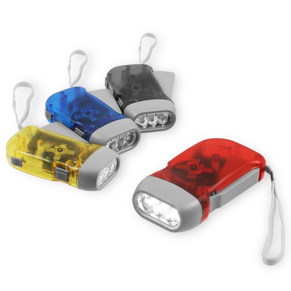  Hand Crank Flashlight 4 Pack