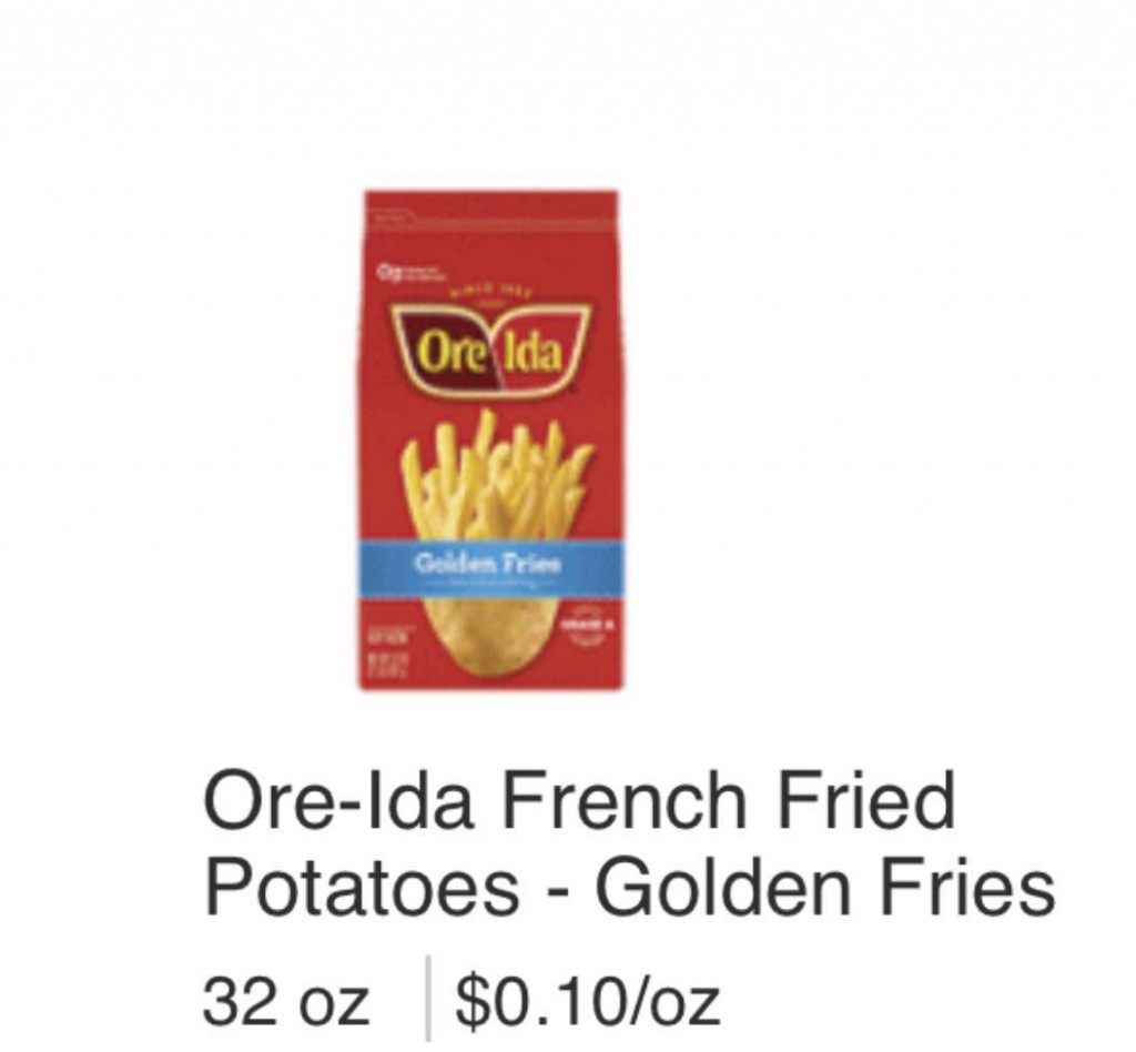 Ore Ida Fries Just 062 At Harris Teeter The Coupon Challenge 