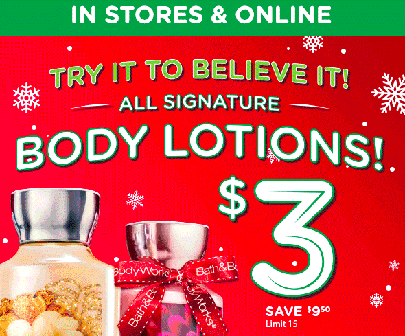 Bath & Body Works Lotion