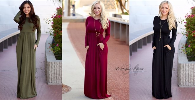 Long Sleeve Maxi Dress