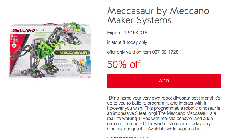 Meccasaur by Meccano Maker Systems